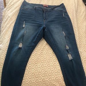 Wax Jean. Butt,I love you skinny plus size ripped jeans